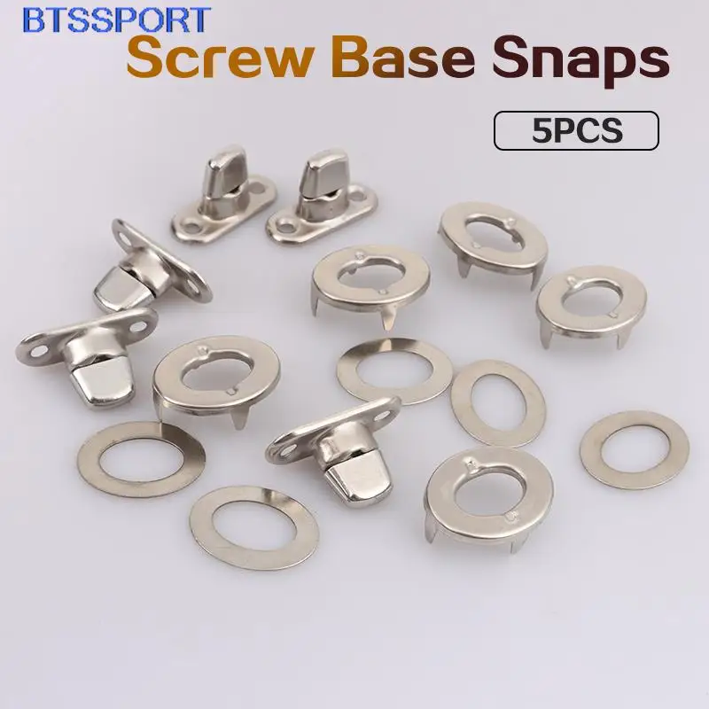 5 Sets Screw Base Snaps Turn Button Boat Cover Enclosure Eyelet Canvas Snap Fastener