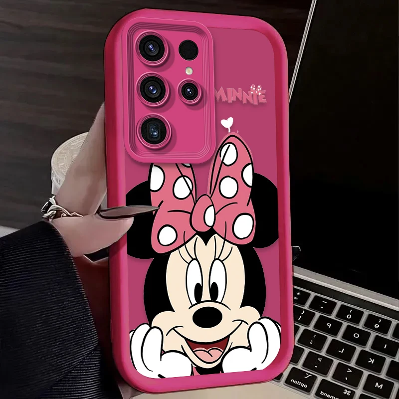 Disney Mickey Minnie Mouse Case for Samsung Galaxy S24 S23 S22 S21 Ultra Plus FE A54 A34 A14 A73 A53 A33 5G Soft Silicone Cover