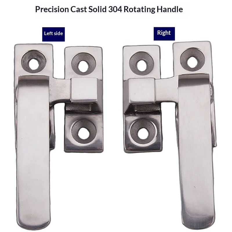 1PCS Stainless Steel Compression Handle Lock Steam Cabinet Door Rotating Buckle Freezer Sealing Door Handle Hardware Accessories