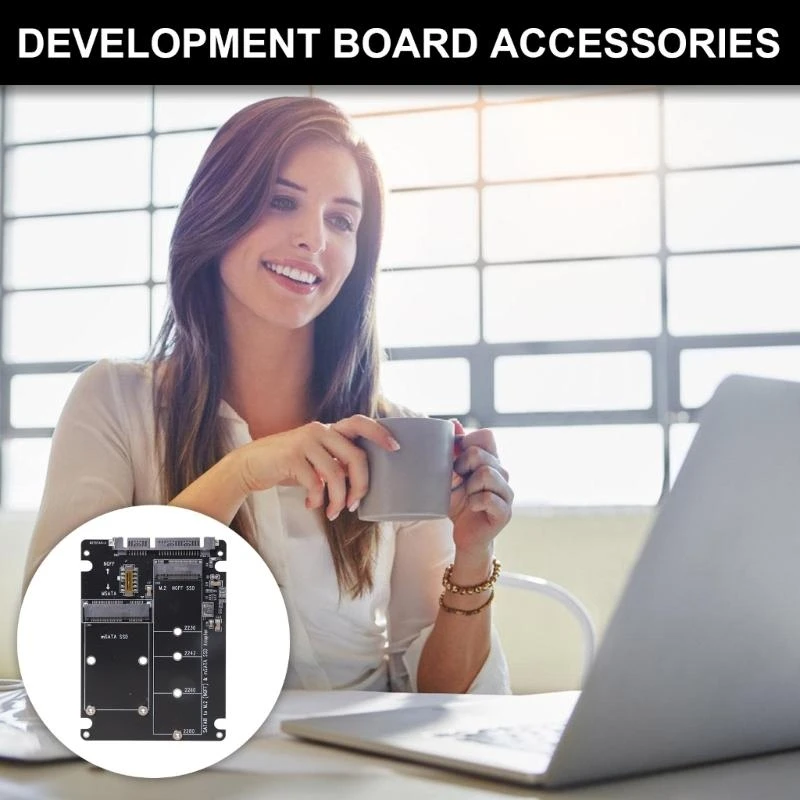 

K0EA Efficient M.2 NGFF/MSATA To SATA3 Solid Disk Converter, Double SSD Slots With No Chip For Transfer