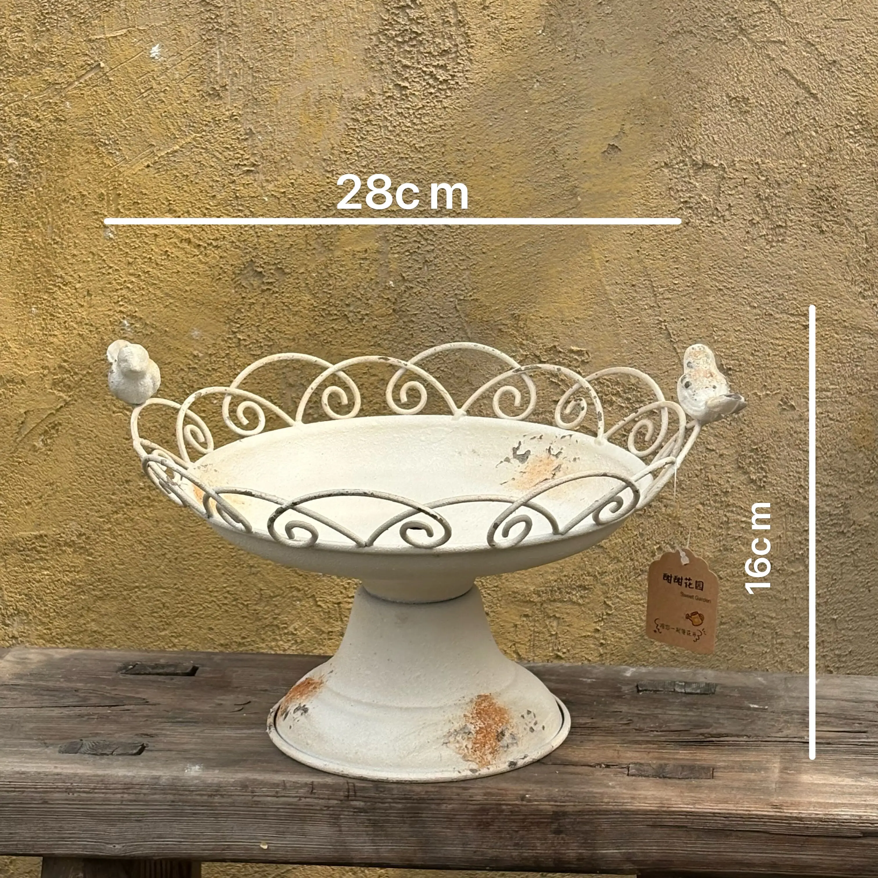 For Flower pot old ins retro flower ware bird wine glass tray rack bulb pot