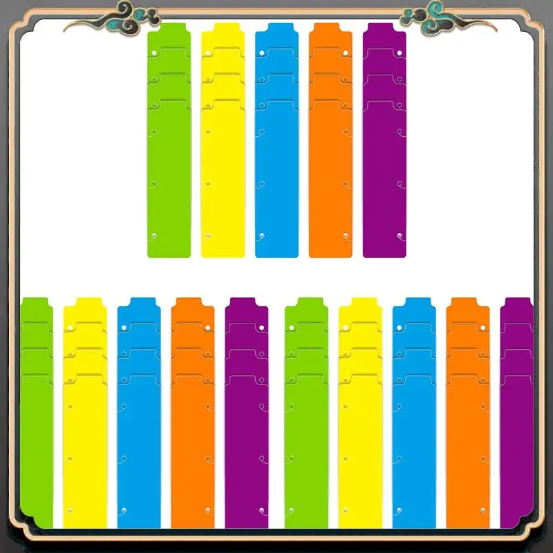 Reliable-60 Pieces Snap-In Plastic Bookmark Mini Binder Dividers Snap In Bookmark For Planner Multicolor Plastic Bookmark