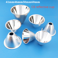 1PC 41mm 46mm 50mm 60mm Aluminum LED Flashlight Reflector Condenser Reflective Cup For 10W 5W 3W DIY T C8 T6 COB