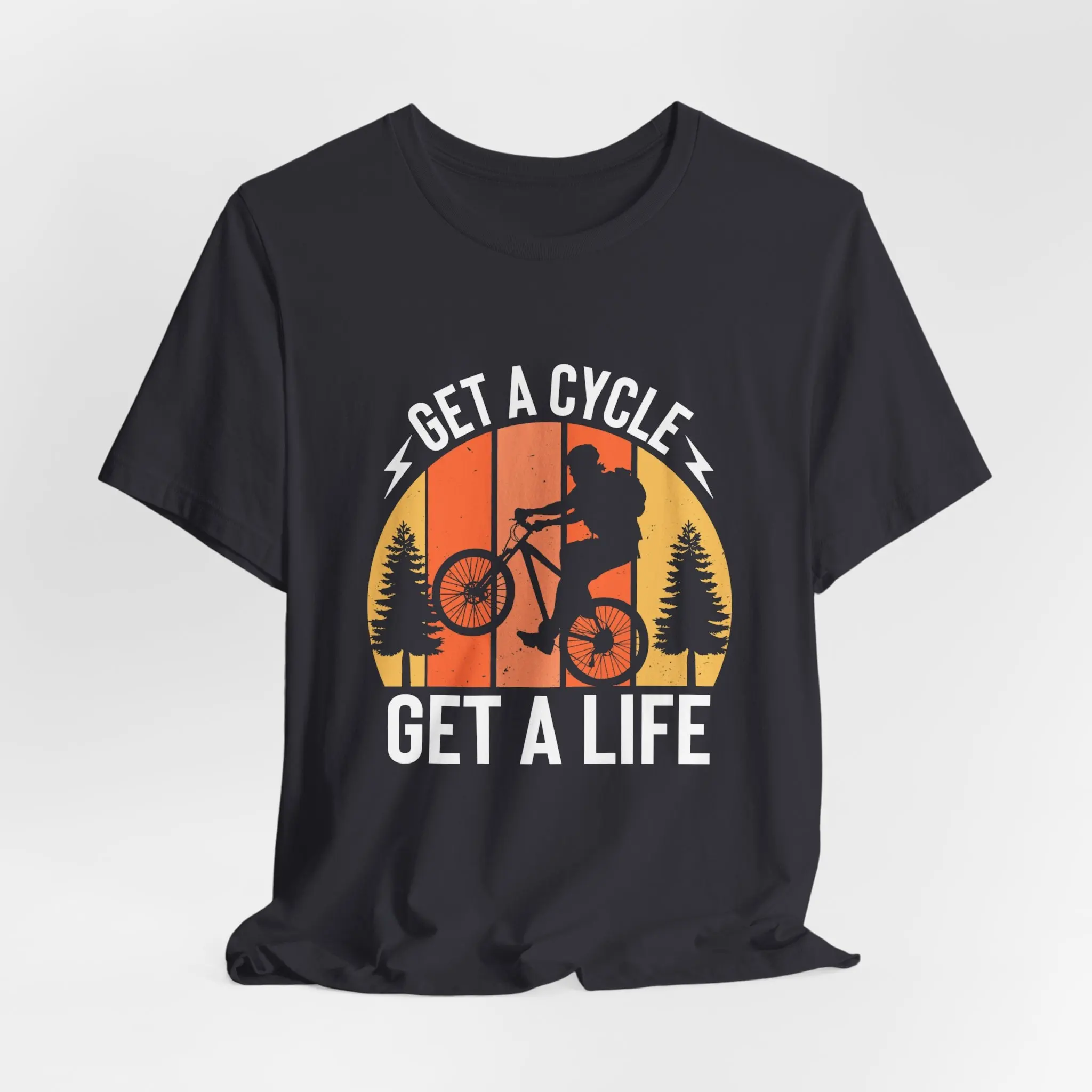 

Get A Cycle Life Cycling Enthusiast Comedy T Shirt Funny Mtb Bmx Apparel Heavy Cotton Cyclist