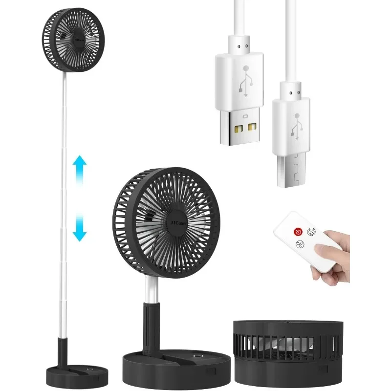 

Вертикальный вентилятор, складной портативный выдвижной напольный/USB-настольный вентилятор, перезаряжаемая батарея 7200 мАч