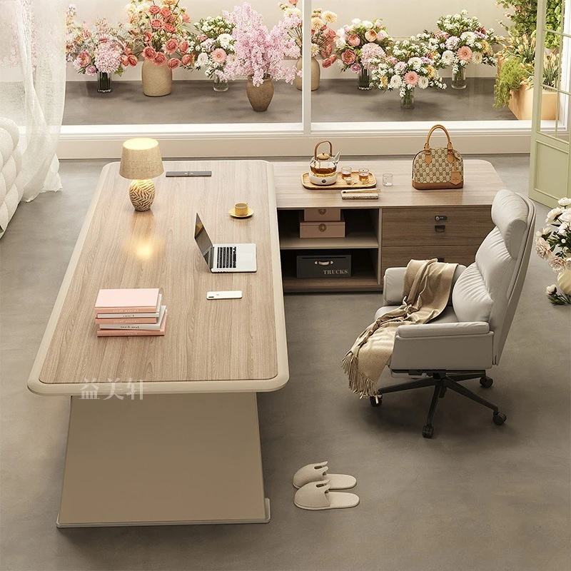 Desk Boss Table and Chair Combination Light Luxury Senior Sense Supervisor Manager President Desk Chairperson's