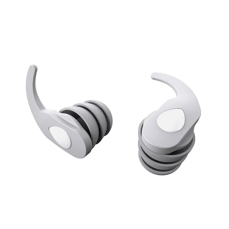 1 Pair Reusable Silicone Ear Plugs for Noise Reduction Ear Tips Noise Cancelling Earplugs for Sleep Concert Snoring