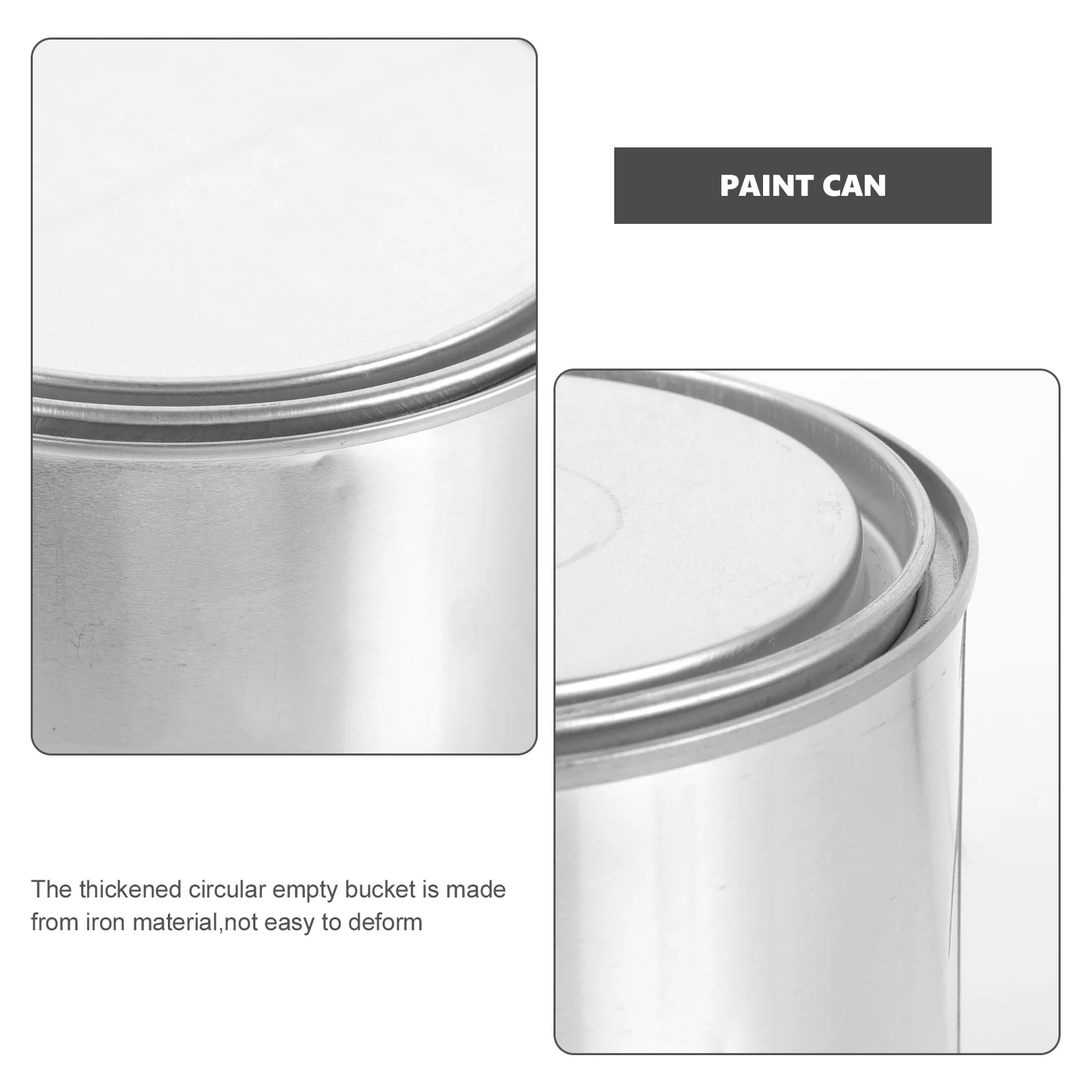 2 Pcs Storage Basket Paint Cans Pitch Empty with Lids Handle Oil Asphalt Tank Holder Container