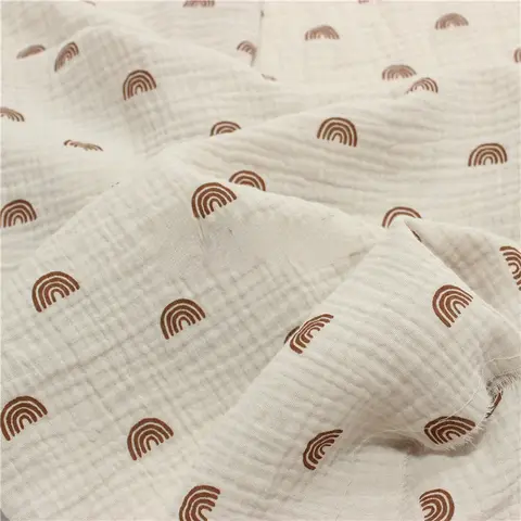 135x50cm 더블 레이어 코튼 거즈 크레페 원단, 봄/여름 에어컨 담요 작은 이불 아동 의류 천