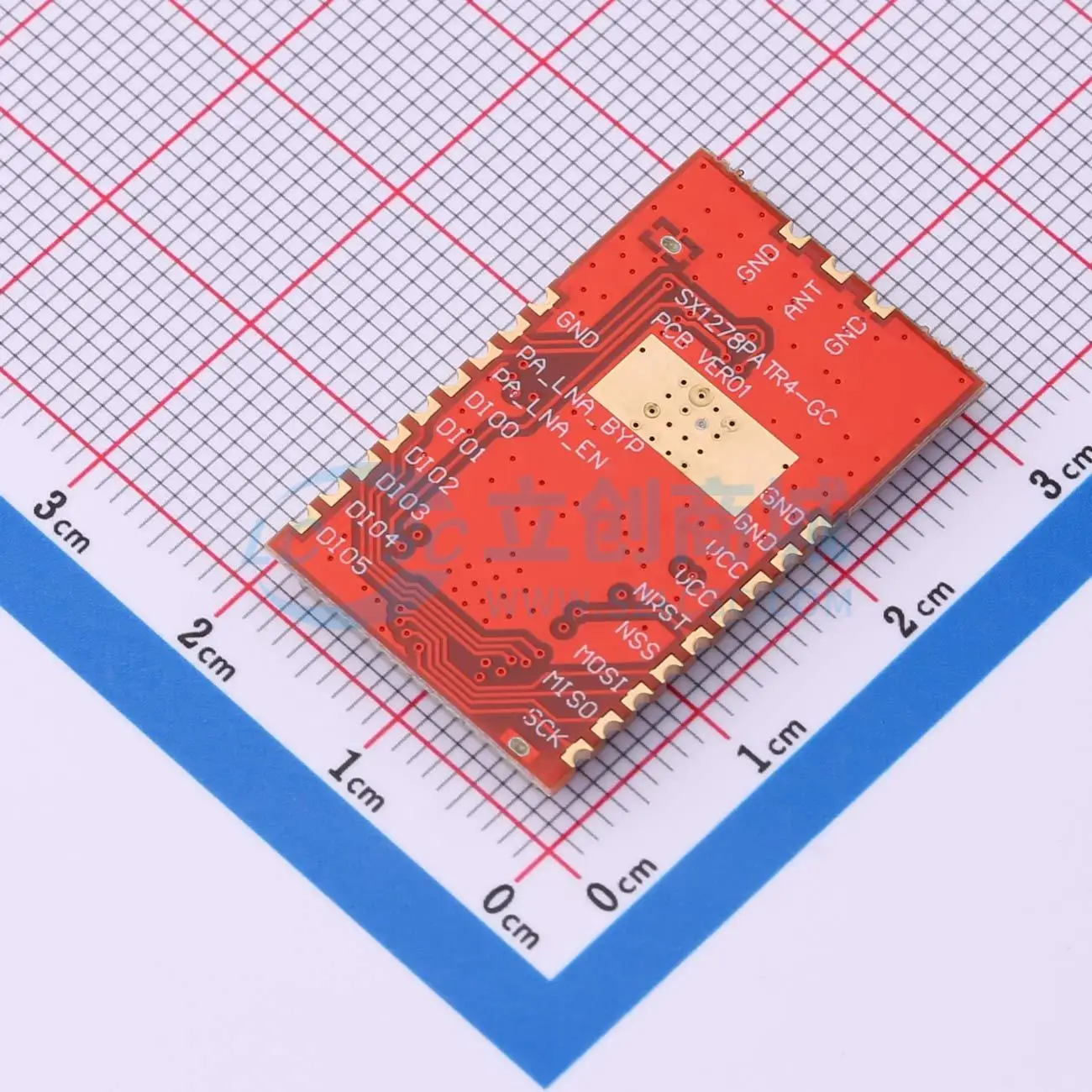 2pcs SX1278PATR4-GC SMD 29.6x18.7mm transceiver 433MHz GFSK FSK RF Wireless Communication Module for Smart Home System