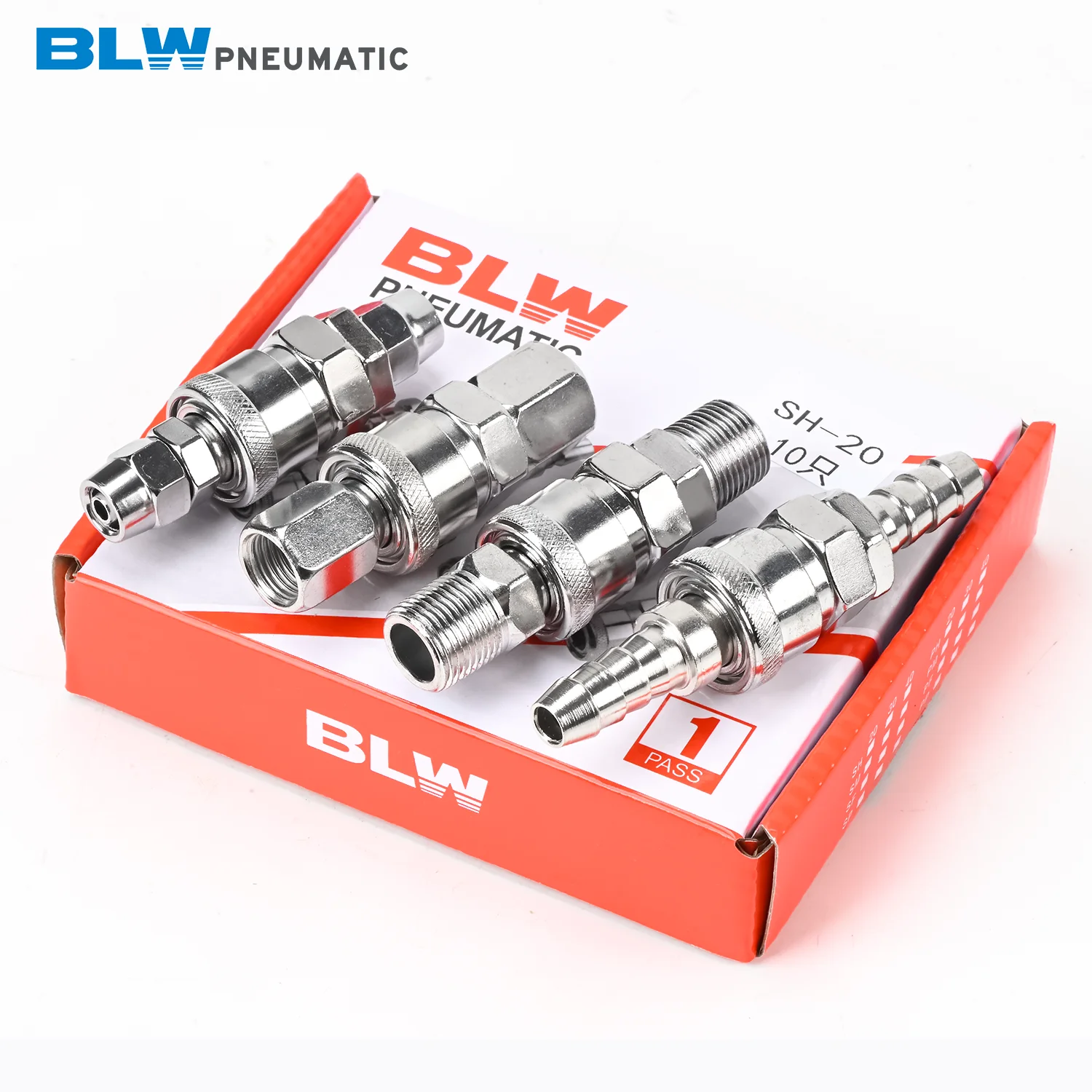 Metal Pneumatic Couplings Compressor Air Hose Straight Through Quick Couplings Durable Pneumatic Quick Couplings