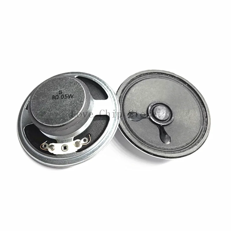 2Pcs Outer Magnetic Iron Case Mini Speaker 8 Ohms 32 ohms 0.5/1/2/3watt 0.5W 1W 3W 8R 32R Diameter 40MM 50MM 57MM LoudSpeaker