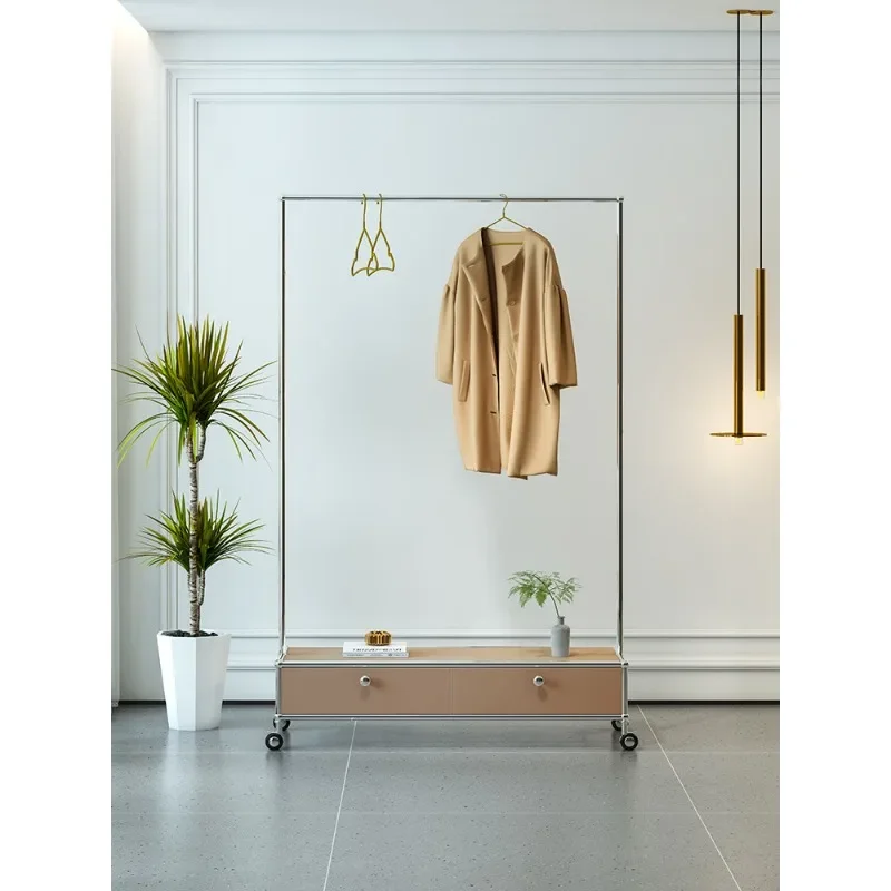 Household stainless steel modern minimalist movable multi-functional hanger