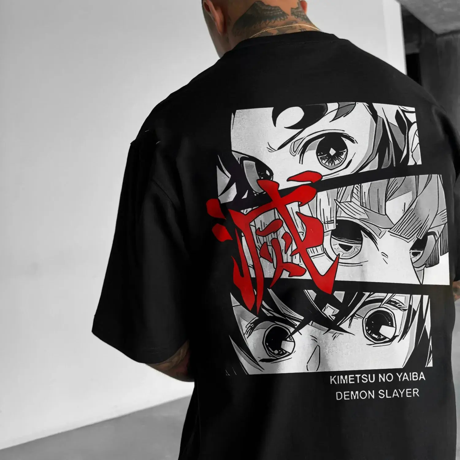 

Men's T-shirt Demon Slayer Anime Print Summer Trendy Women Short Sleeve Graphic Tee Streetwear Casual Tops Y2k Clothes