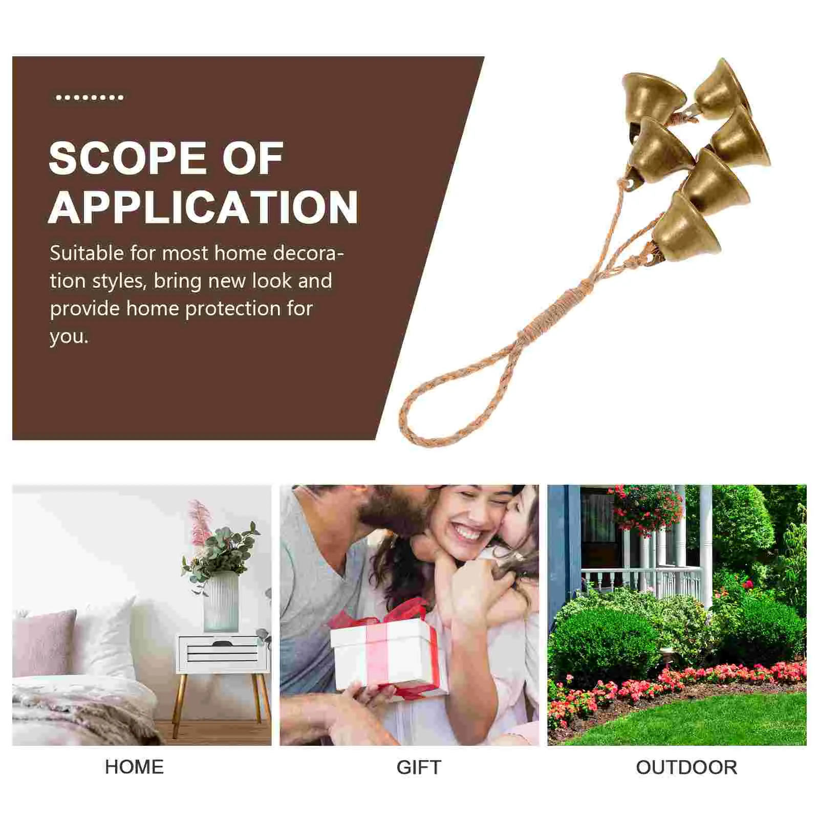 Witch Bell Hanging Wind Protection Windchime Window Wreaths Mini Decor Iron Baby