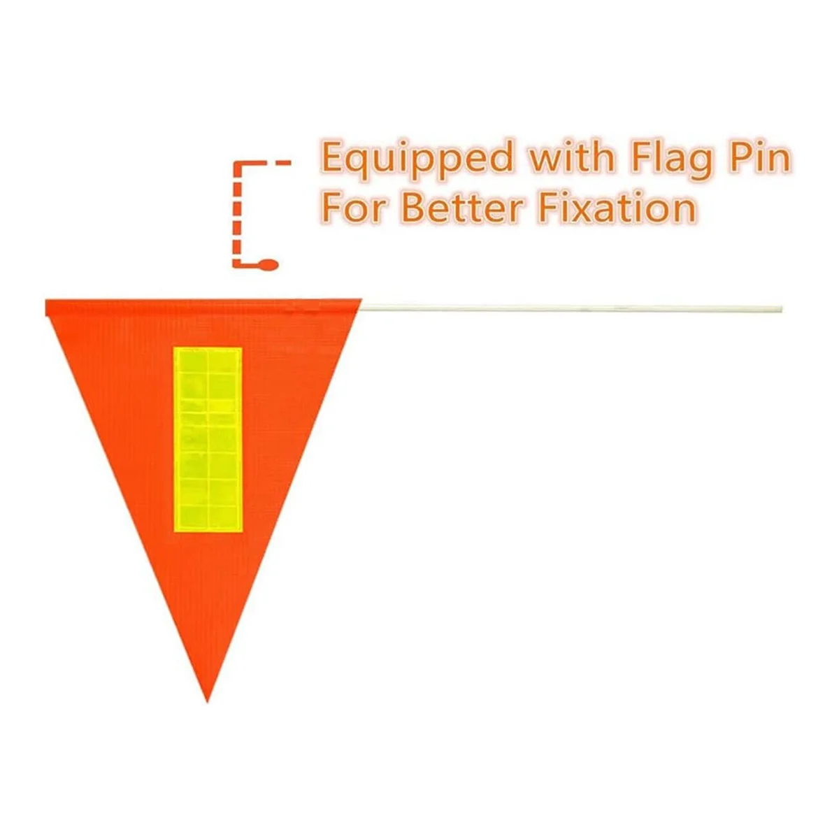 A83Z 2 قطعة علم سلامة الدراجة مع عمود، 6 أقدام قابل للتعديل من البوليستر المسيل للدموع - أعلام أمان مقاومة للماء