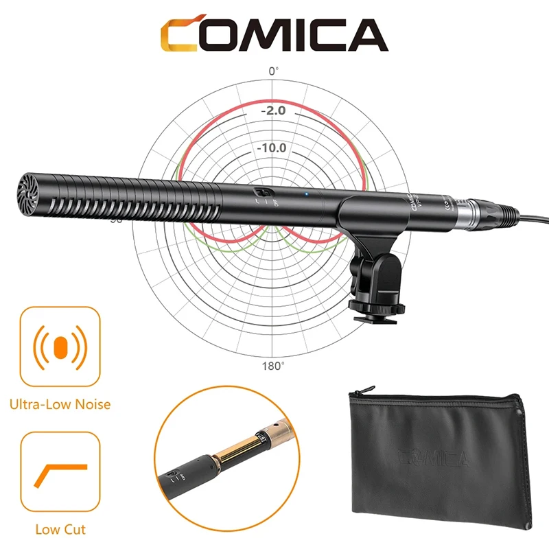 Comica CVM-VP2 Professional Microphone Ultra Low Noise Circuit Apply to Outdoor Recording Sound Interview Video