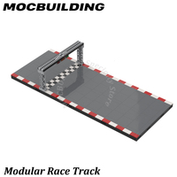 Modular Race Track Start/Finish Line Display Model MOC Building Block DIY Brick Toy Gift Construction Toys