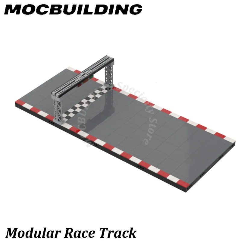 Modular Race Track Start/Finish Line Display Model MOC Building Block DIY Brick Toy Gift Construction Toys