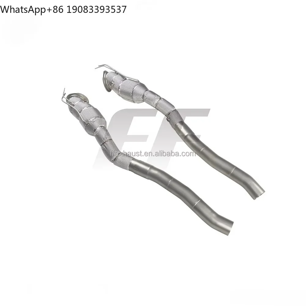 Stainless Steel Exhaust Downpipe for Ferrari 812 6.5L V12 Modified Sound Wave Exhaust Head Pipe Heat Insulation