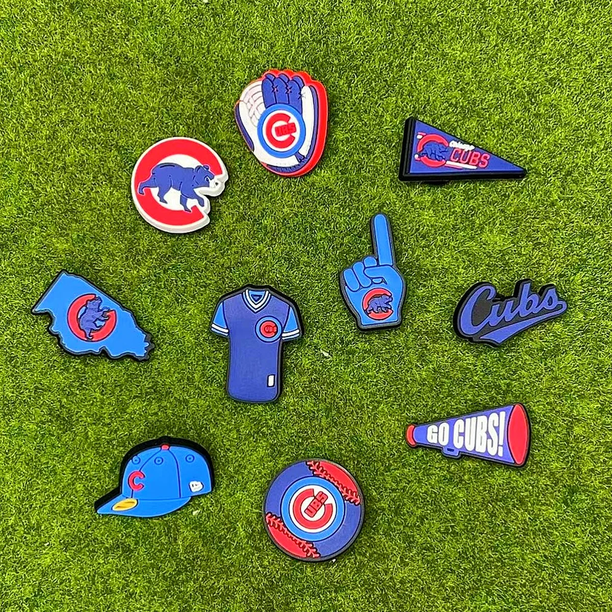 10Pcs Baseball Shoe Decoration Charms for Clog, Sports Ball Charms Accessories for Adult Women Men Party Favor