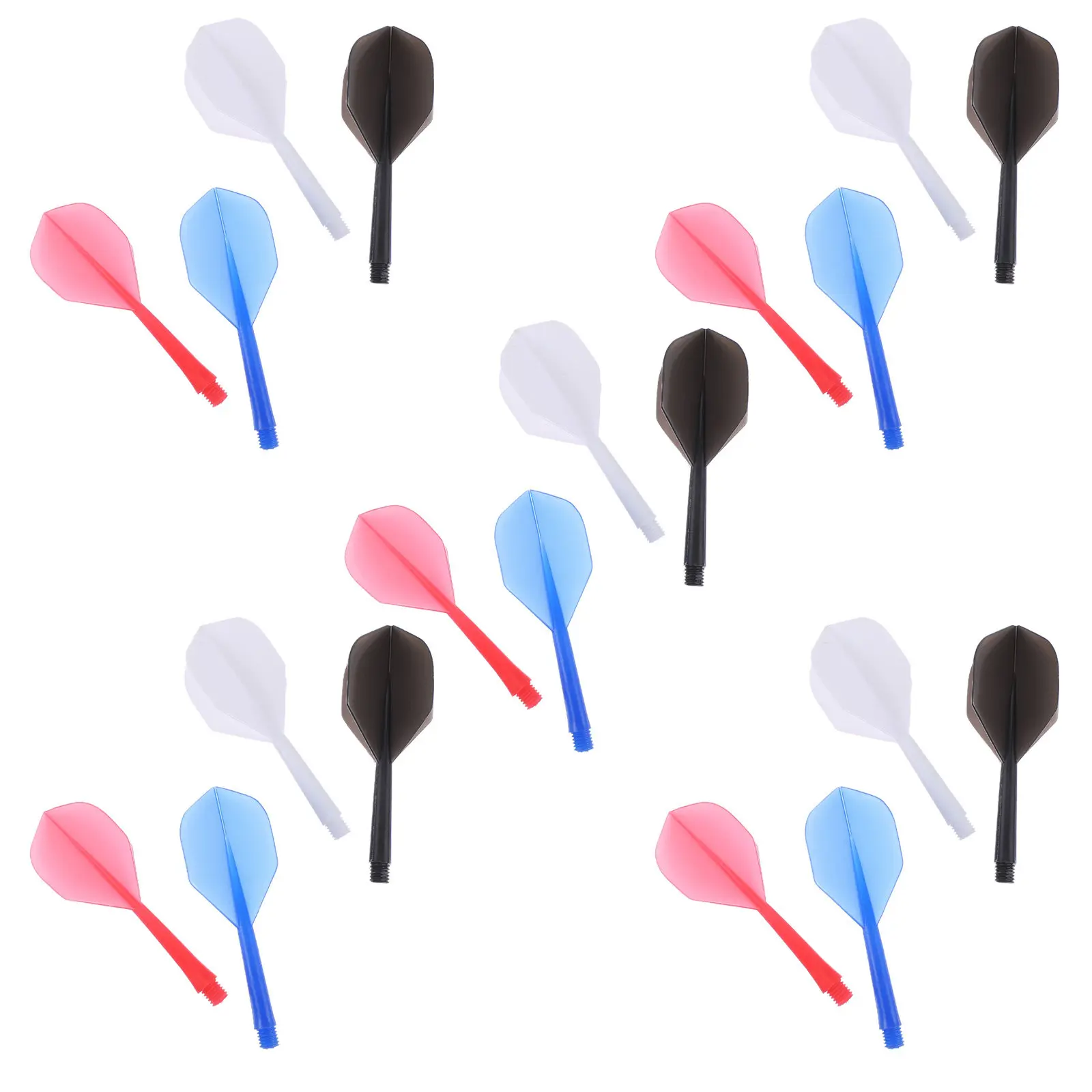 20Pcs Dart Flights Replacement Set Plastic Tails Wear-Resistant Thread Design Fine Craftsmanship for Players Gifts