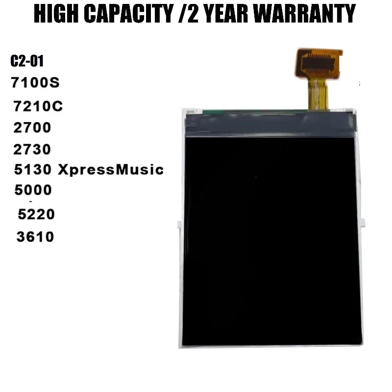 C2-01 Screen For Nokia 2700 2730 5000 N5000 5130 XpressMusic 5220 3610 7100S 7210C Mobile Phone LCD Display Replacement LCD