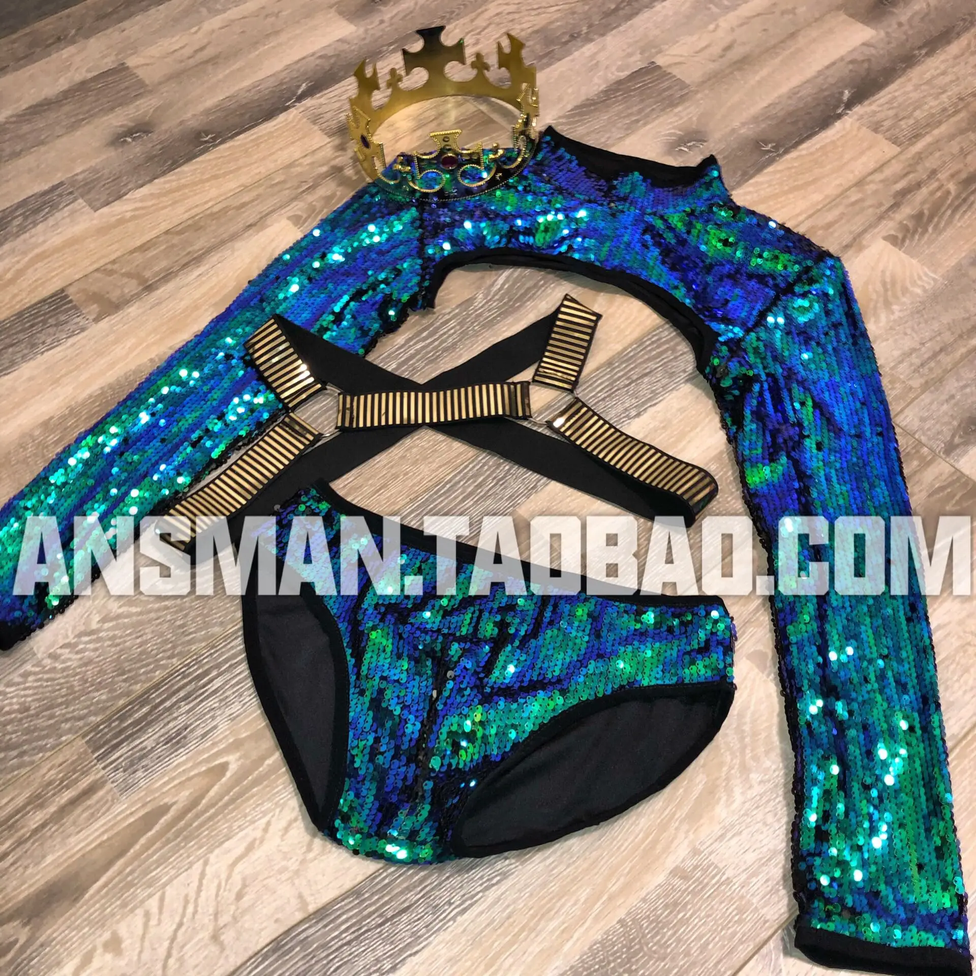 DS Gogo-カラフルなハーフレングスのステージウェア,フェスティバルウェア,ナイトクラブ,バー,グリーン,セクシー,パフォーマンス,パーティー