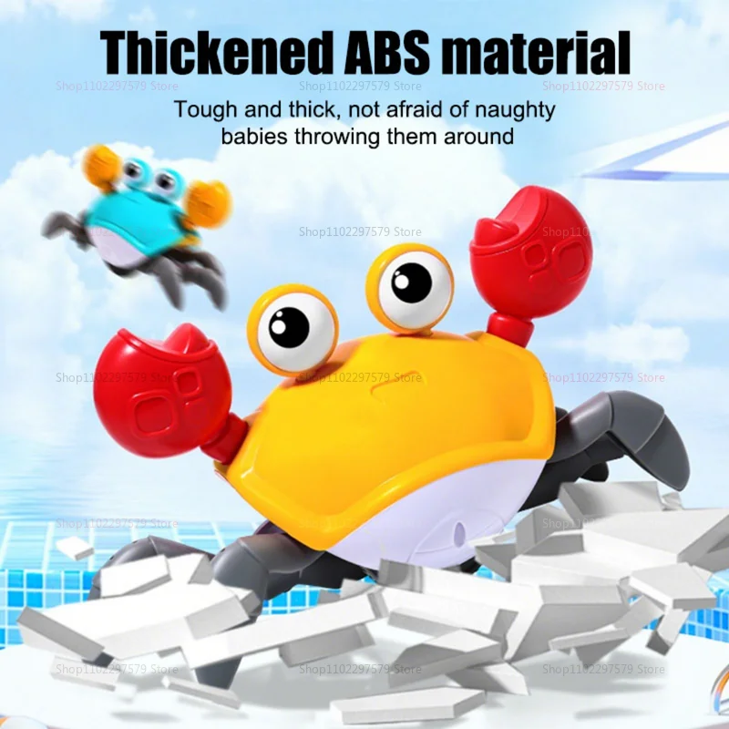 Juguete interactivo de cangrejo para gatear para bebés, niños pequeños, música, baile, aprendizaje sensorial, regalo, Sensor educativo divertido para bebés, juego de movimiento