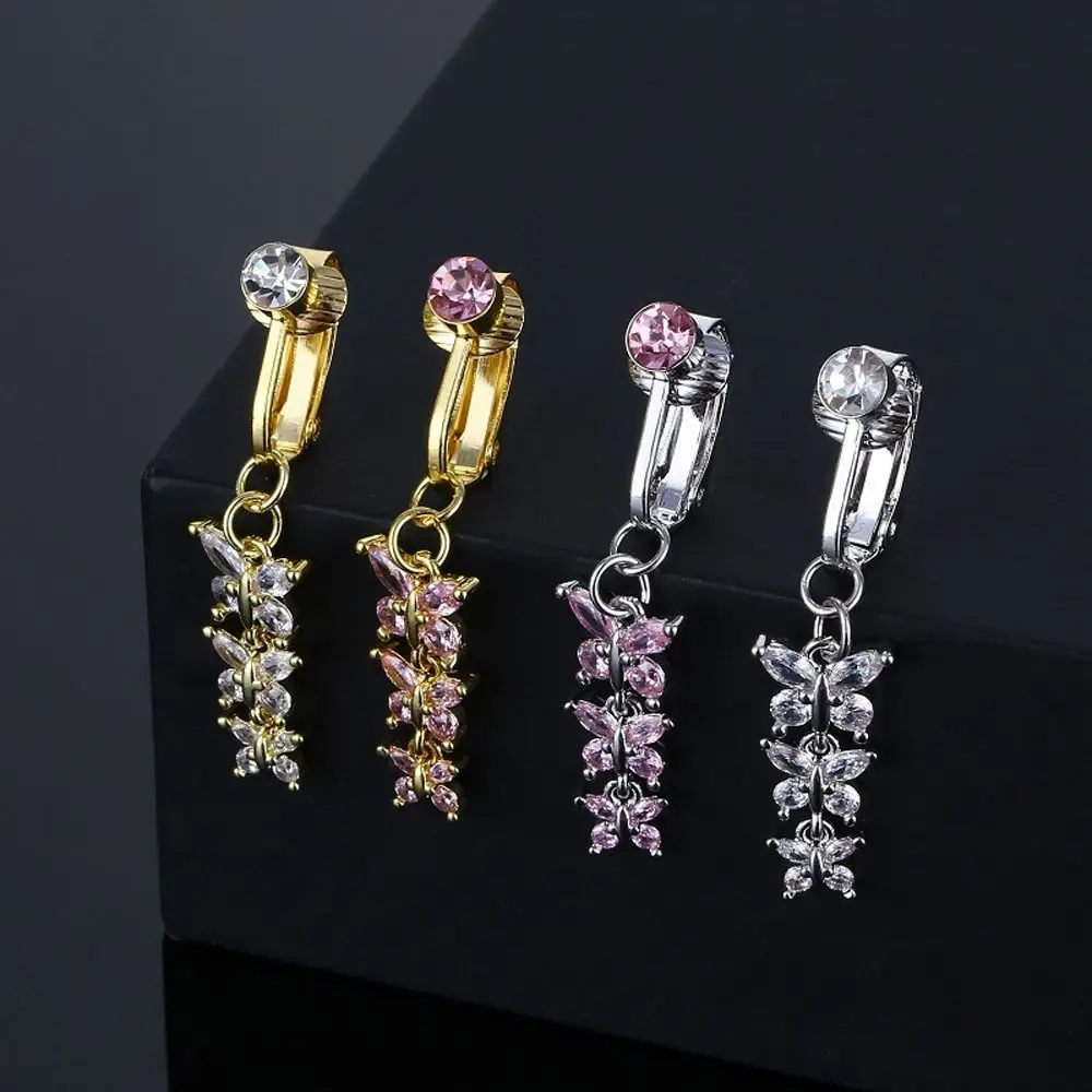 Multi-color Girl Gift Non Piercing Copper Women Belly Ring Body Jewelry Belly Button Cartilage Clip Fake Belly Piercing Clip