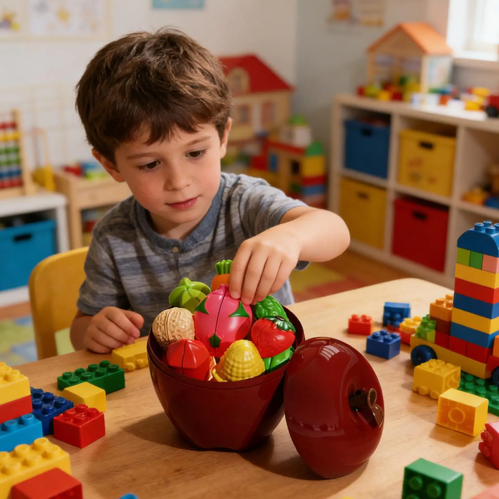 Cutting Play Food Toys for Kids Educational Learning Fake Vegetables Play Food for Kids Kitchen for 3 Years Old Girls Boys