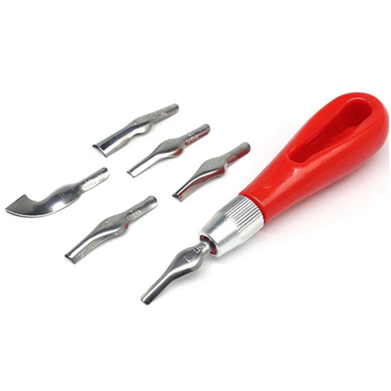 Multifunctional Engraving Cutter, Portable Linoleum Carving Tool ABS Non-slip Handle, Art Craft Supplies for Beginner