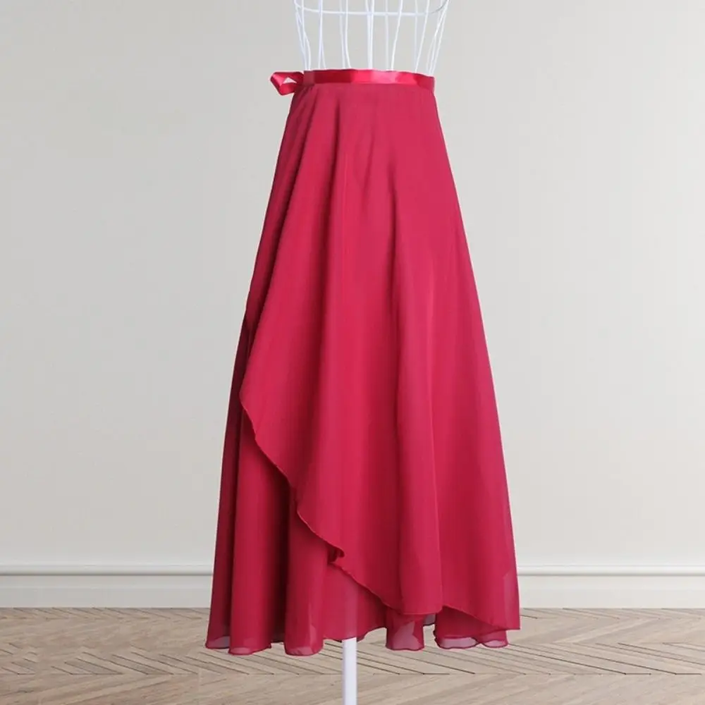 Long Tie Up Ballet Skirt Wrap Scarf Pure Color Fairy Ballet Tutu Skirt Dance Accessories Dance Dress Long Chiffon Dance Skirt