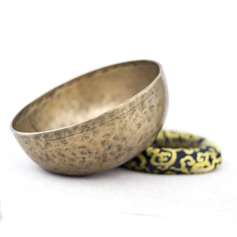 

[1001] 28.8 CM 2.21 KG Tone G2 Nepalese Handmade Tibetan Bati Antique Bowl