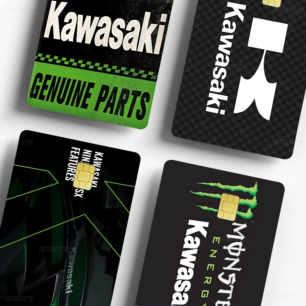 Motorcycle Cool-K-Kawasakies Anmie Sticker Film Skin Cover for Credit Card Debit Bank Card Front