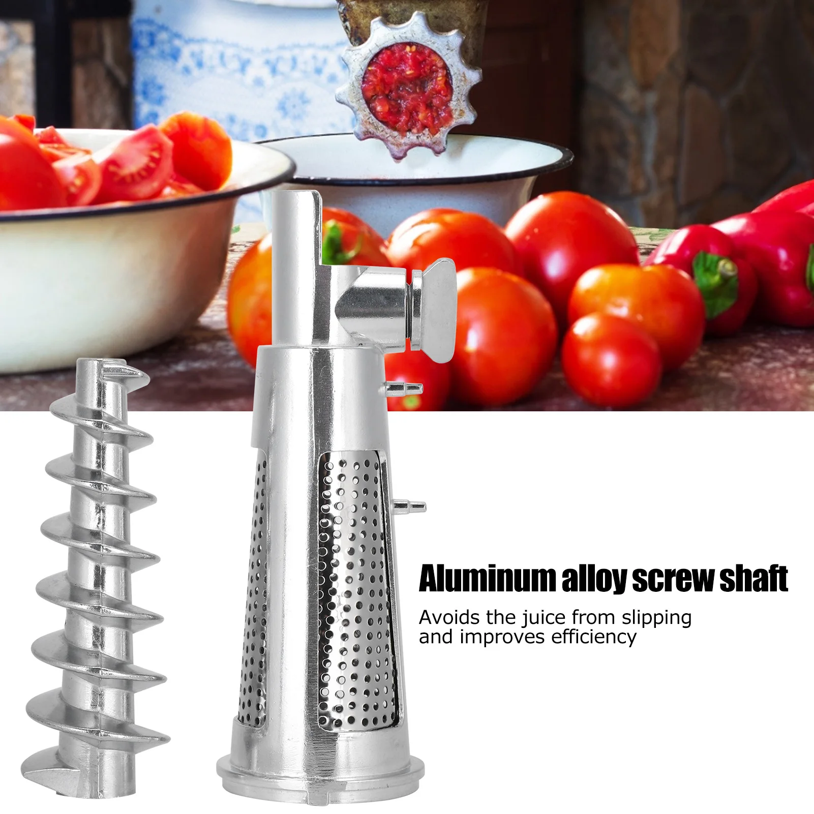 Meat Grinder Tomato Juicer Screw Shaft Filter Sleeve Baffle Accessories for Mixer Attachment for 5# Tomato Juicer