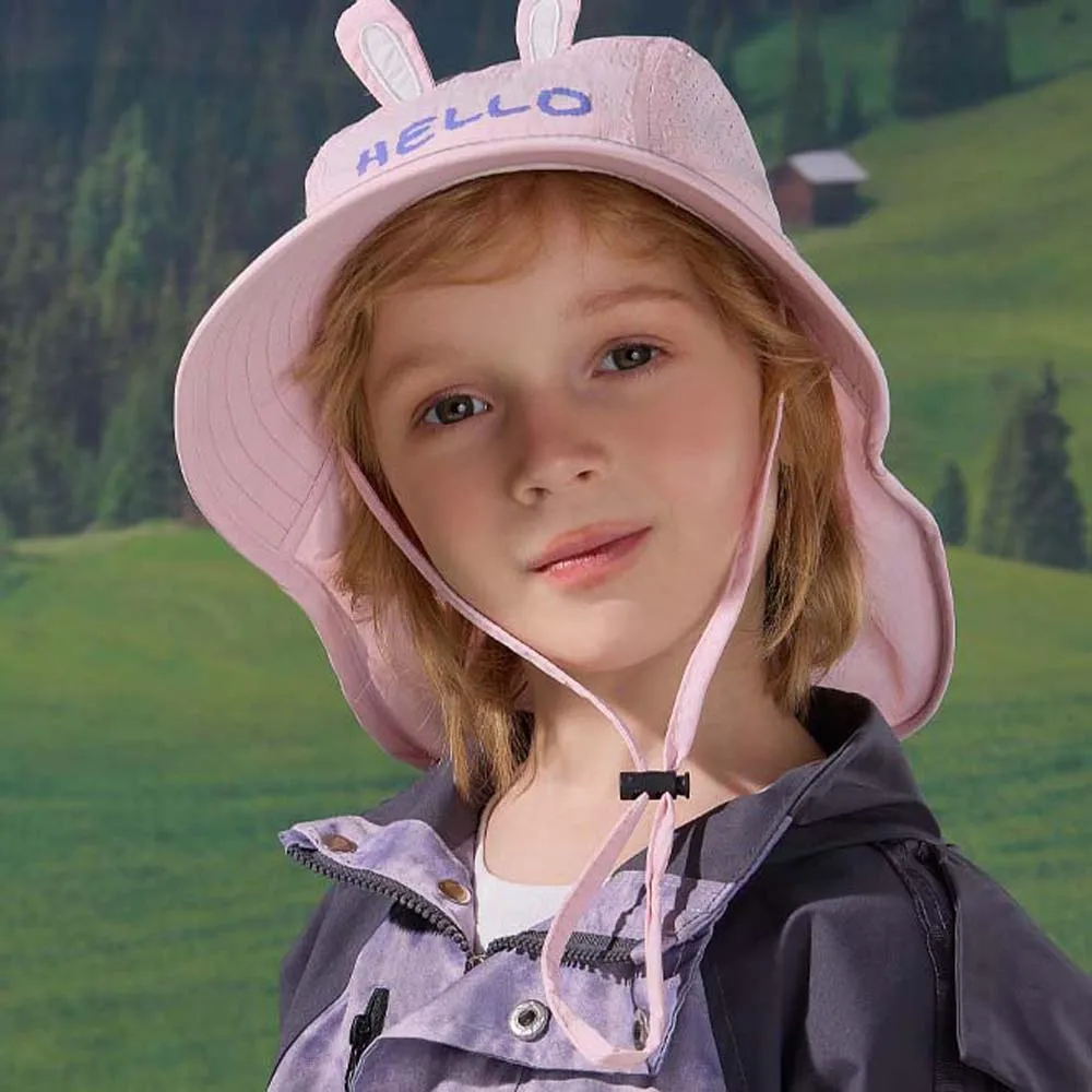 

Breathable Capybara Fisherman Hat Anti-Splash Water Windproof Rope Shawl Neck Protecting Cap Wide-Brimmed Thin