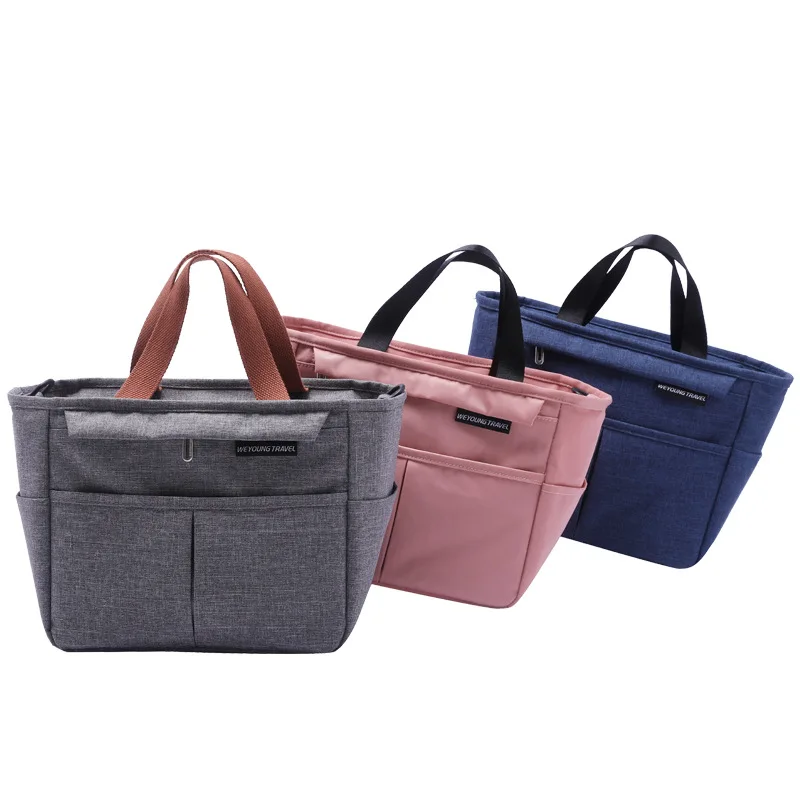 Thickened Oxford Cloth Thermal Lunch Bag Ice Pack Insulated Picnic Bags for Girls Shoulder Bag to Work Travel Outdoor 2023