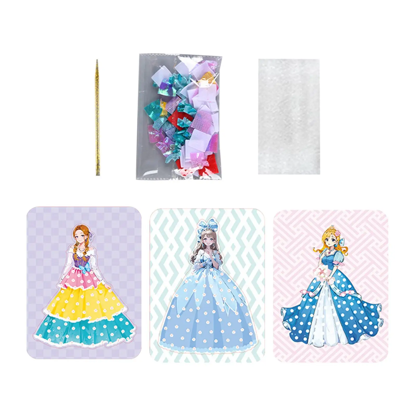 Diy pintura adesivo artesanato brinquedos pré-escolar aprendizagem brinquedo princesa vestir-se