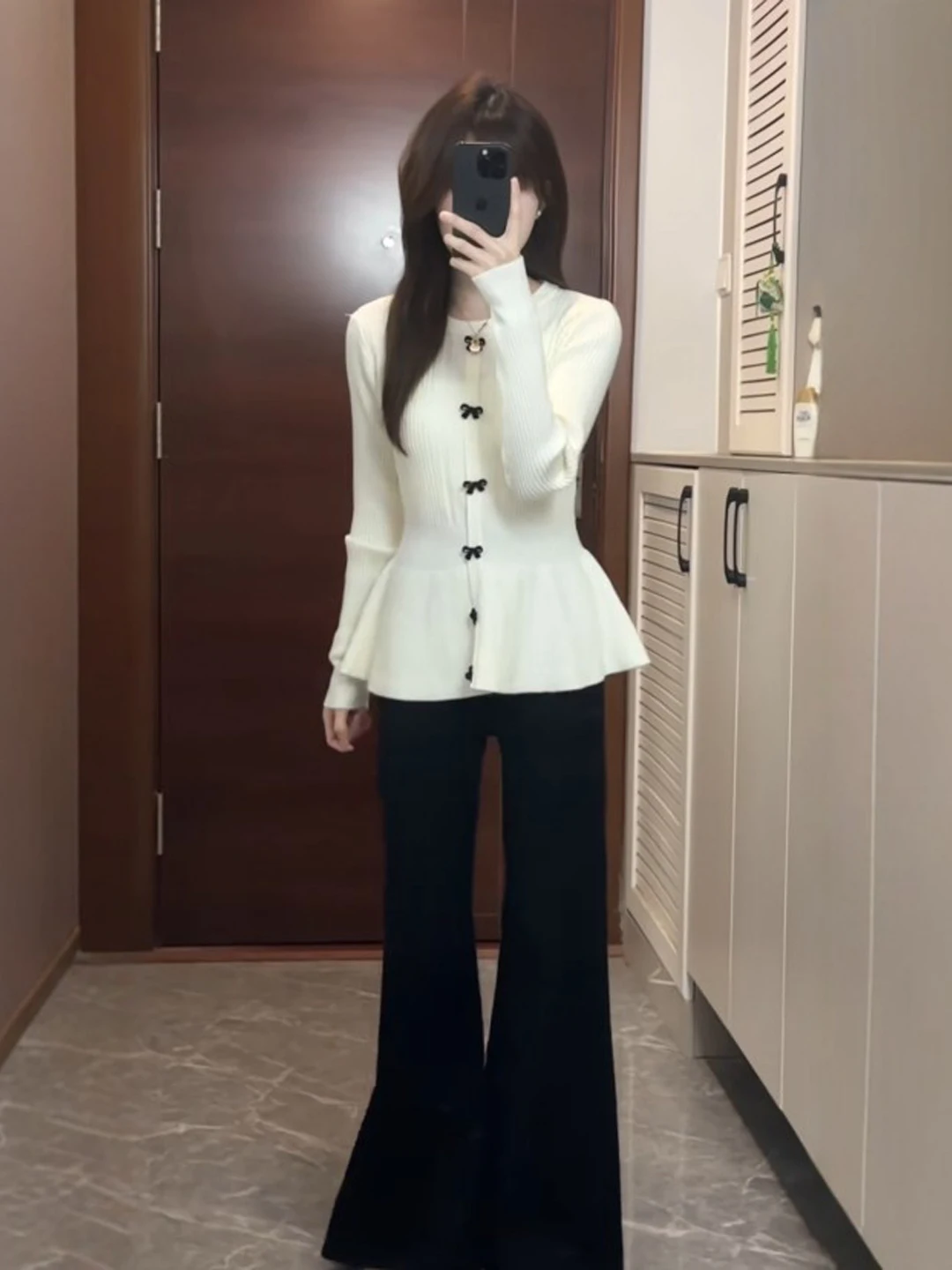 

Вязаный свитер для похудения, круглый, с завязкой на талии, мягкий, с длинным светом, хлопковый весенний топ, женский топ Ci Walk Country Tour