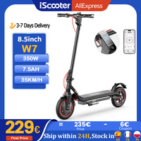 iScooter W7 Electric Scooter Adults 8.5inch Pneumatic Tire Kick Scooter 7.5Ah 350W 35KM/H Dual Shock Absorption Scooters