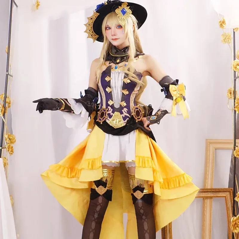 Upgrated Navia Cosplay Costume Game Genshinimpact Navia Cosplay Uniform Halloween Party Role Play Costume Full Set