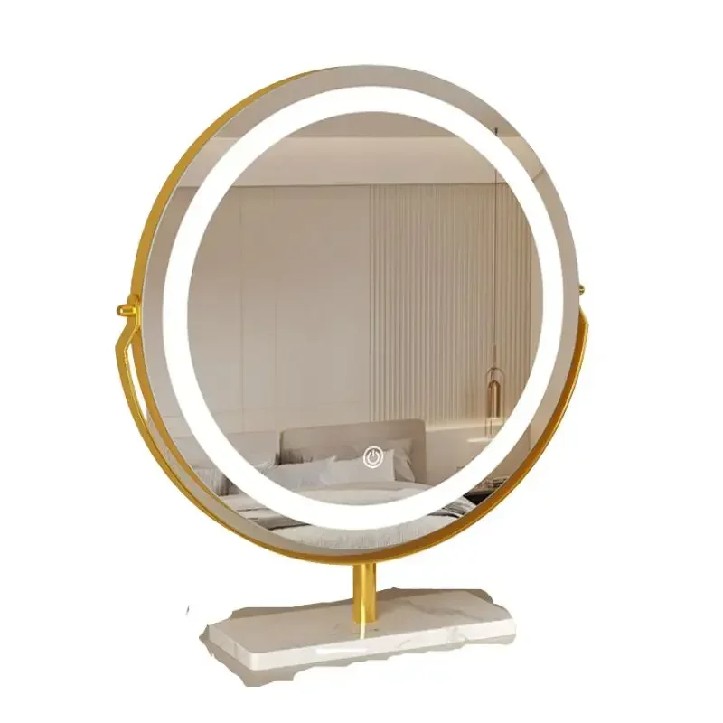 Minimalist Led Decorative Mirrors Modern Bedroom Desk Decorative Mirrors Makeup Espejo Redondo Home Decoration Luxury YY50DM