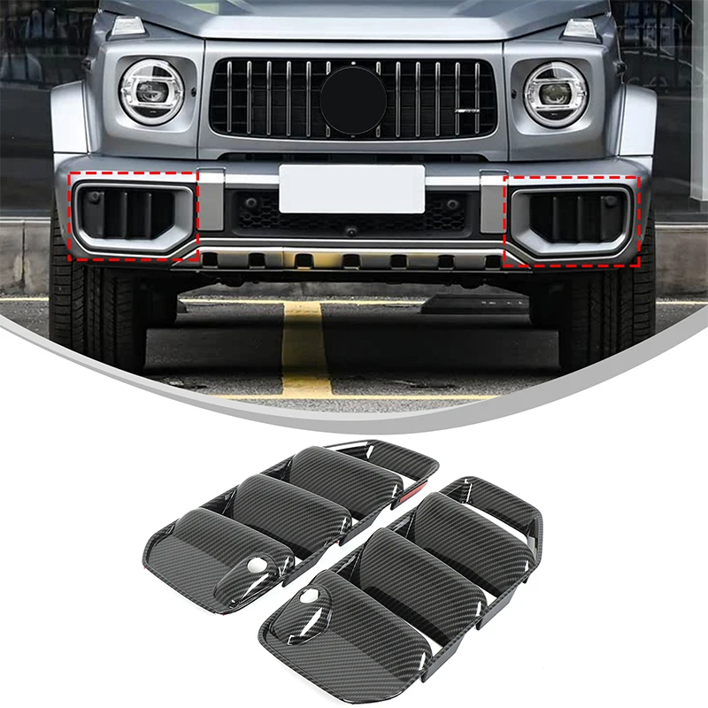 

For Mercedes Benz G Class G63 2025+ ABS Front Bumper Side Air Outlet Vent Net Frame Trim Sticker Accessories