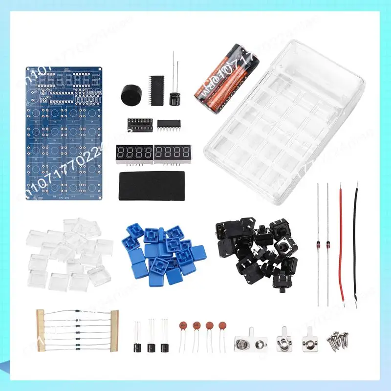 

A17Z DIY комплект калькулятора светодиодный дисплей калькулятор электронное изготовление с батареей SMD припой для DIY проект припоя