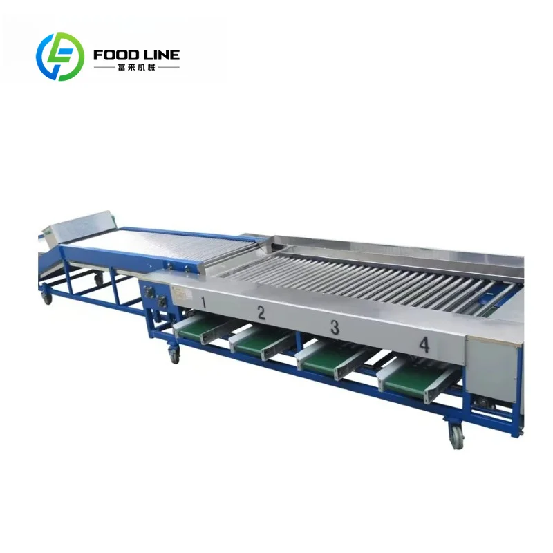 Potato Blueberry Onion Fruit Vegetable Grading Machine Table Type Roller Size Sorting Equipment Customized
