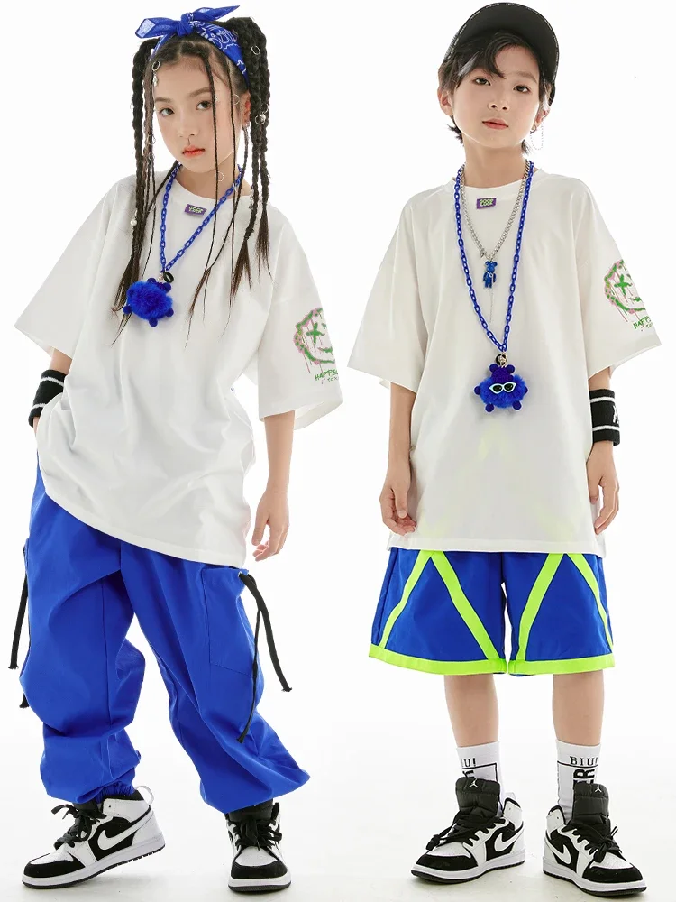 

Boys Summer girls jazz dance fashion brand fried street hiphop performance costumes