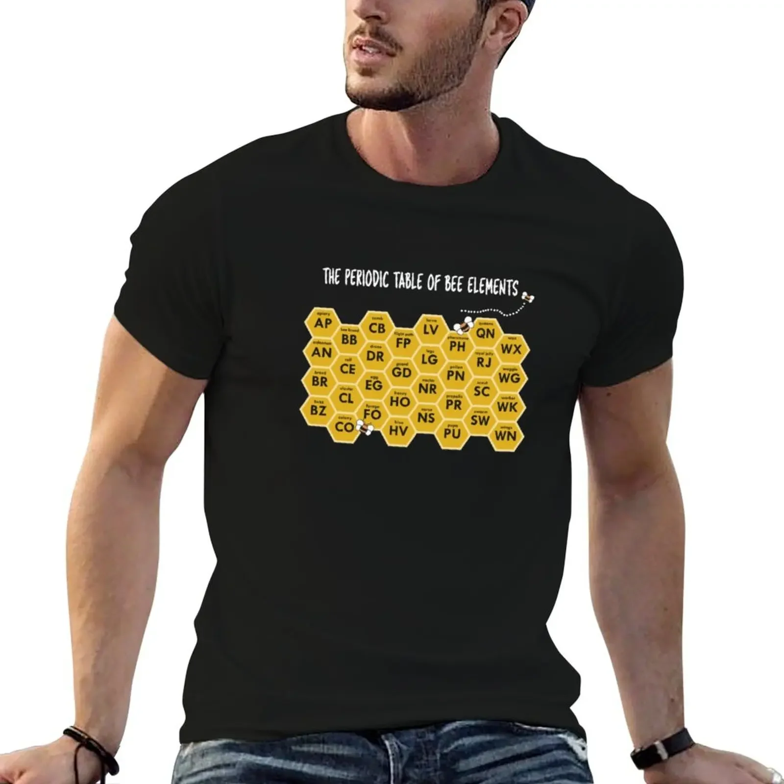 

The Periodic Table of Bee Elements Funny Beekeeper T-Shirt aesthetic clothes anime clothes mens fashion