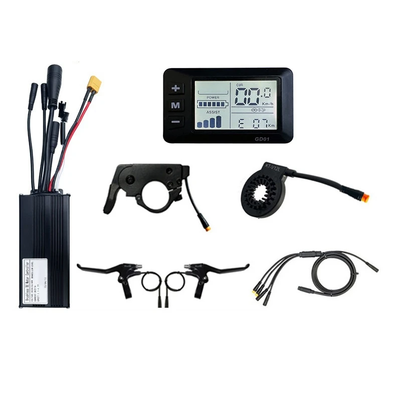 

30A 1000W 36/48V Bicycle Lithium Battery Modification Accessories GD01 LCD Meter Three-Mode Fully Waterproof Small Kit Durable