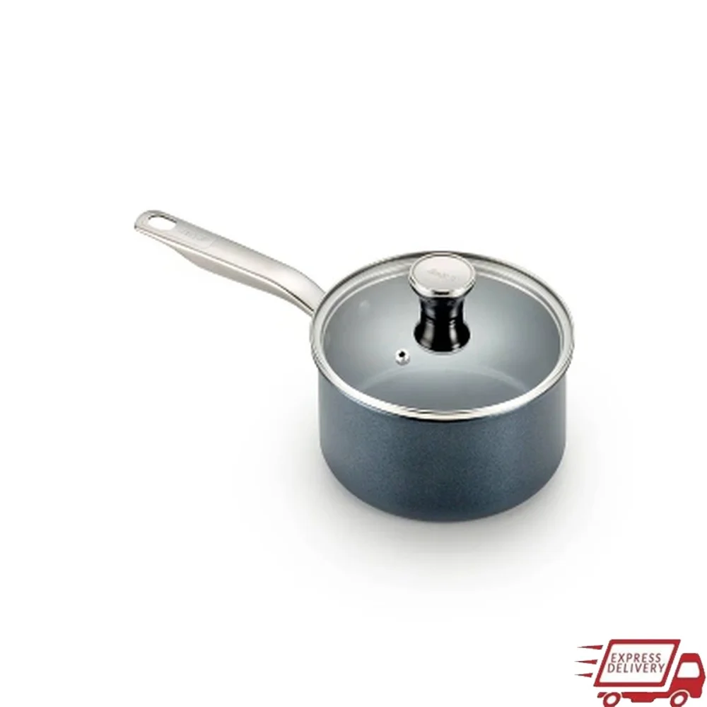 

Кастрюля с антипригарным покрытием, 2 карата с крышкой, ручка из нержавеющей стали, вентилируемая крышка из закаленного стекла, можно мыть в посудомоечной машине, даже нагрев, совместимые варочные панели